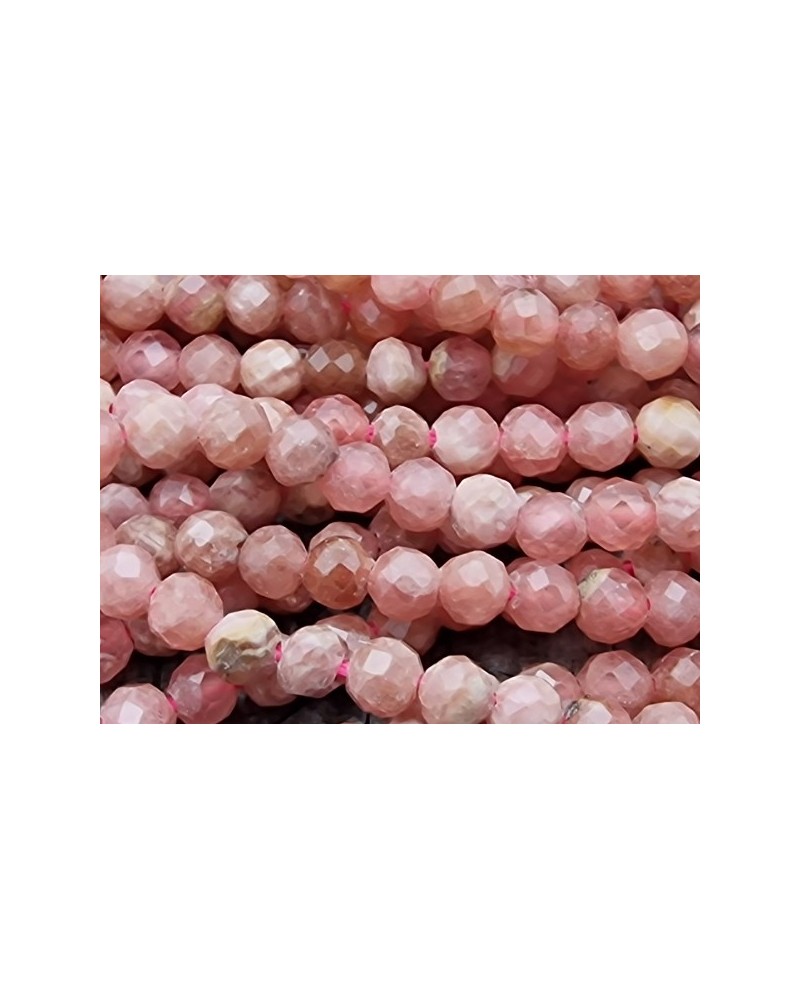 Rhodochrositkette facettiert 3mm
