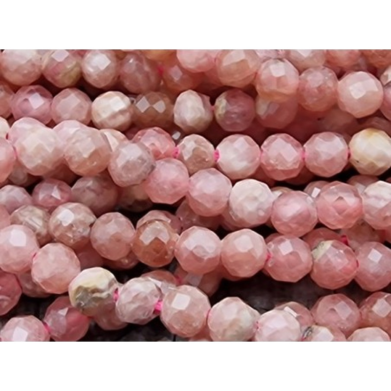 Rhodochrositkette facettiert 3mm