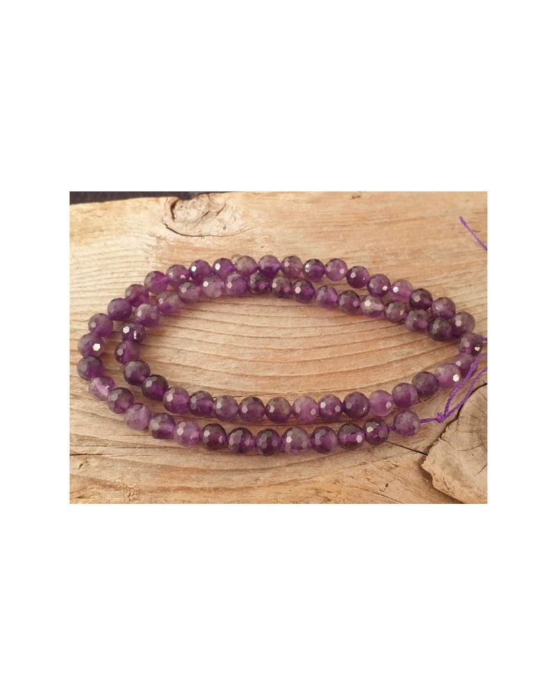 Amethystkette facettiert 6mm
