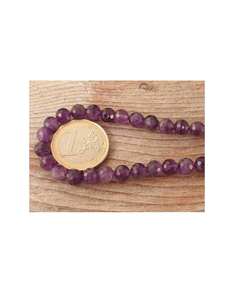 Amethystkette facettiert 6mm