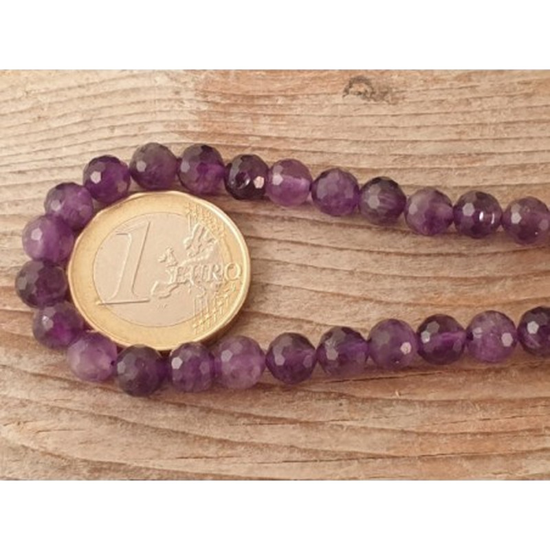 Amethystkette facettiert 6mm