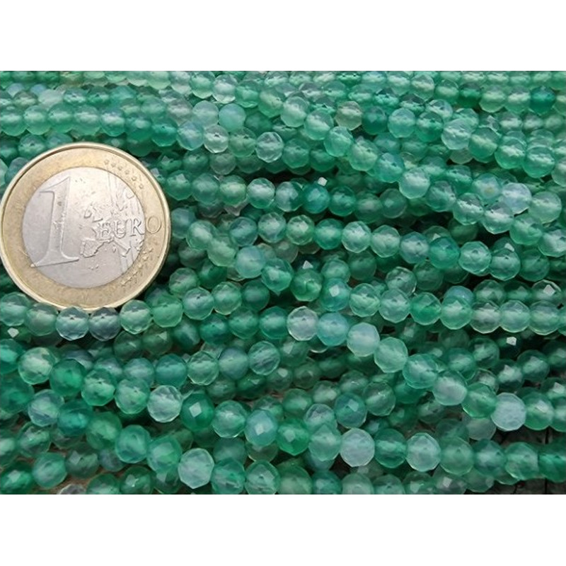 Achatkette grün facettiert 4mm