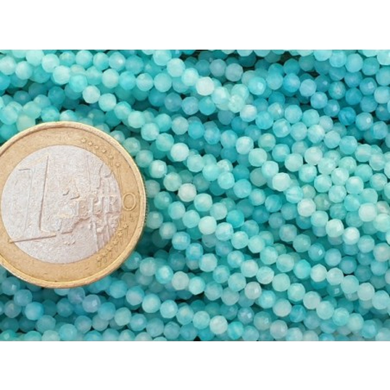 Amazonitkette facettiert 2mm