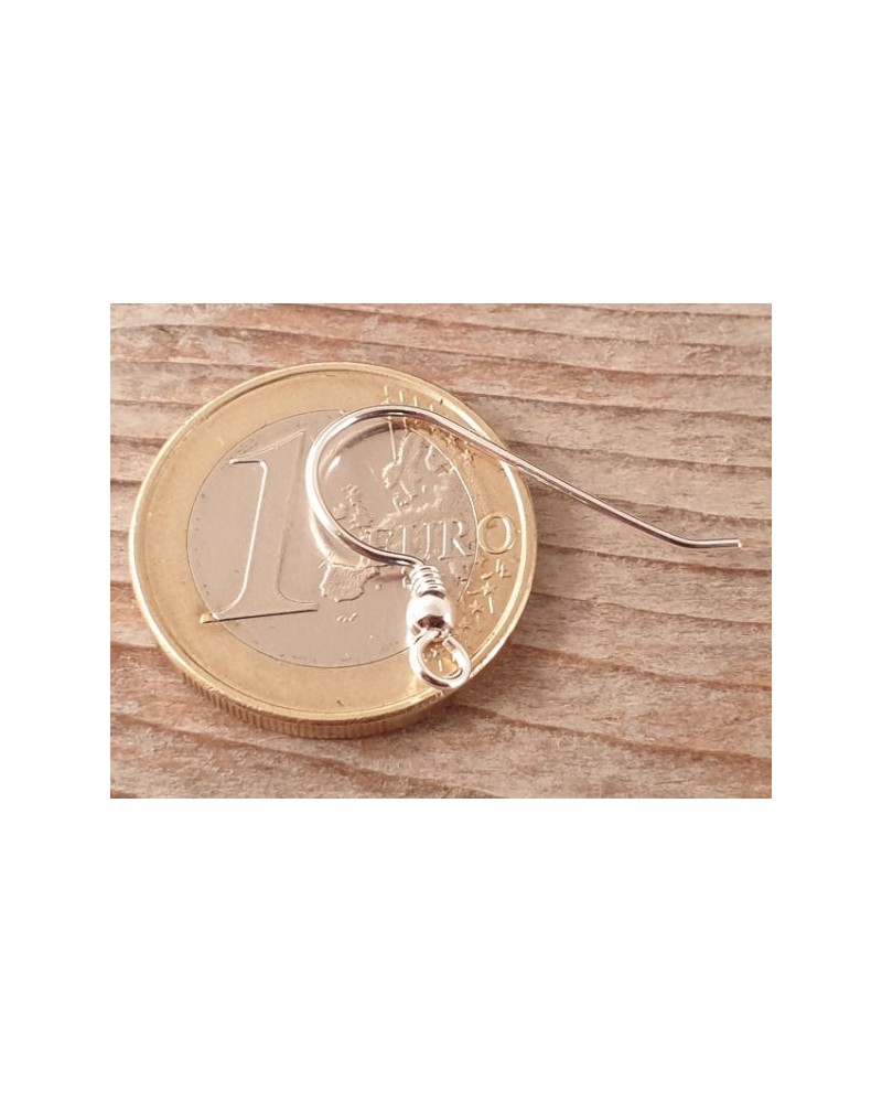 2 Stk. Ohrhaken 18x18mm, 925 Silber