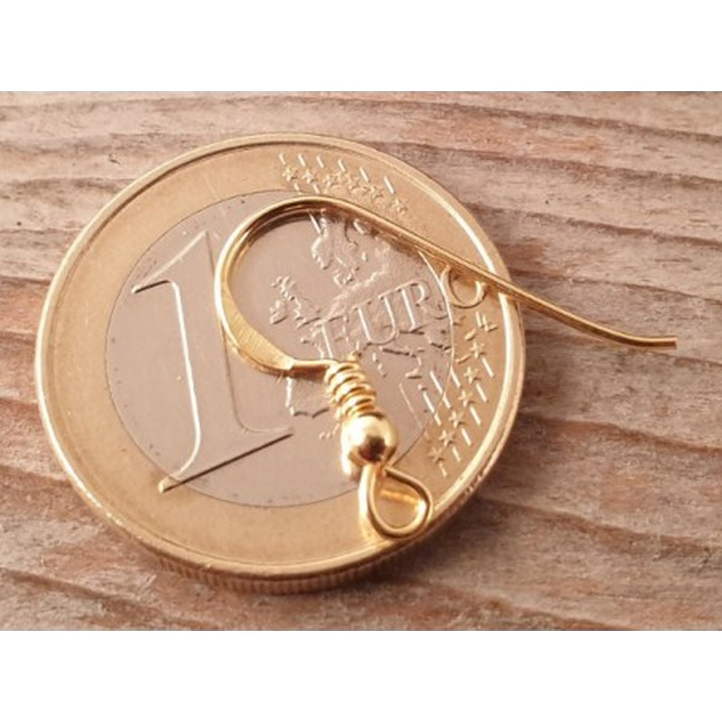 2 Stk. Ohrhaken 18mm, 925 Silber vergoldet