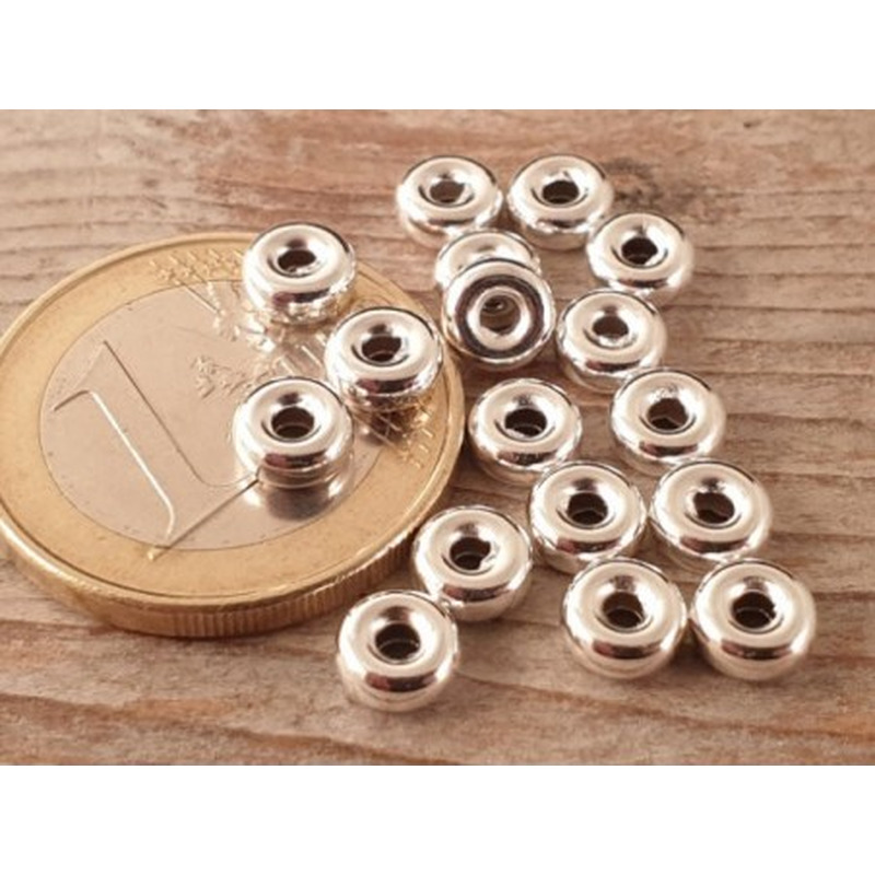Zwischenteil, Scheibe 5.5x2.5mm, 925 Silber