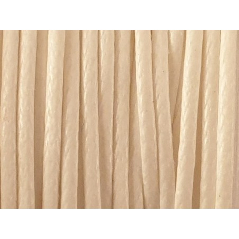 gewachste Baumwollkordel, weiß, 1.0mm/20m