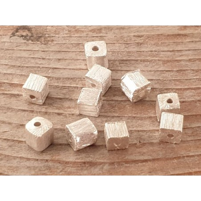 Zwischenteil, Würfel 4mm, 925 Silber