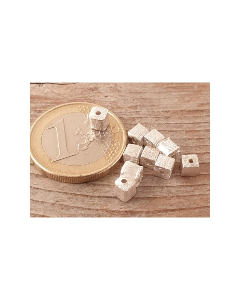 Zwischenteil, Würfel 4mm, 925 Silber
