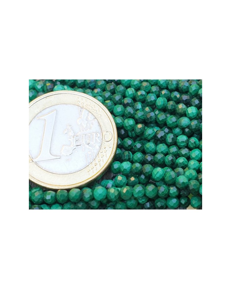 Malachitkette 3mm facettiert