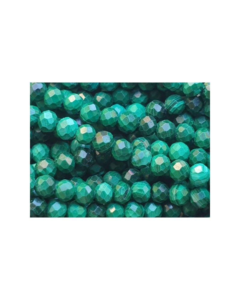 Malachitkette 3mm facettiert