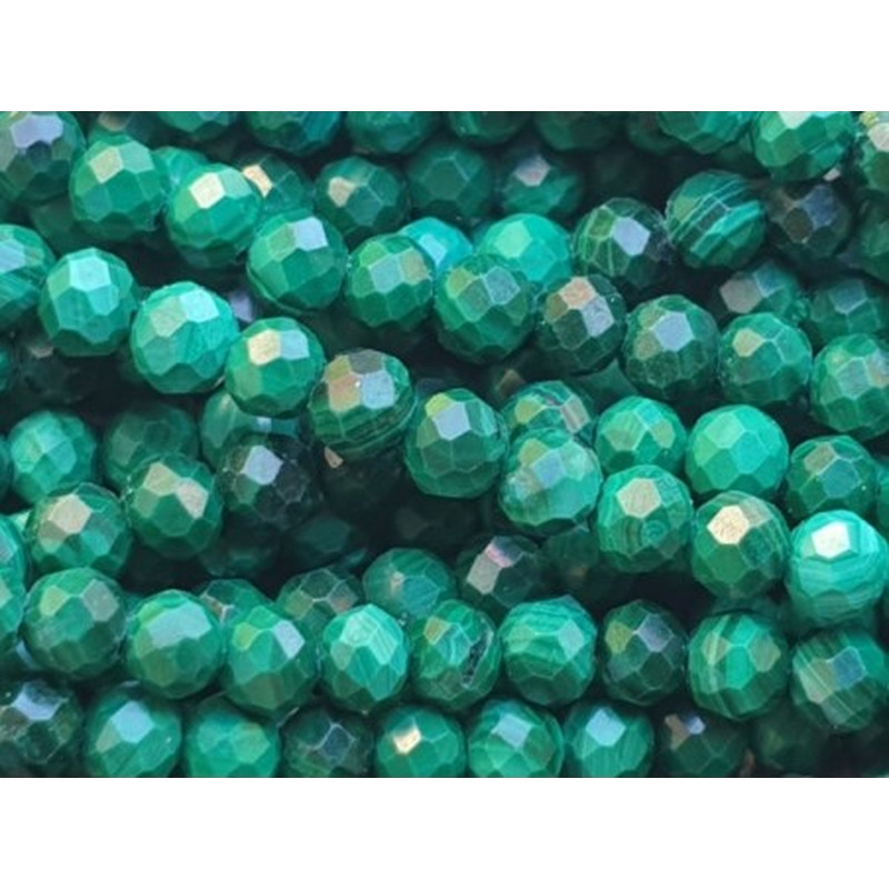 Malachitkette 3mm facettiert