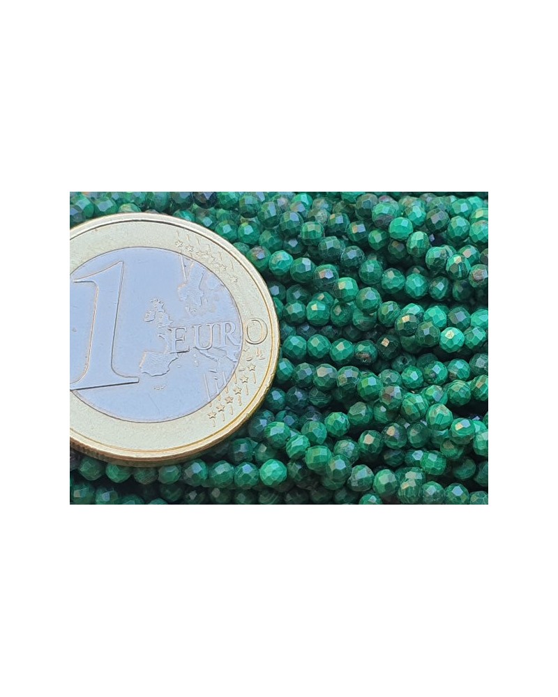 Malachitkette 2mm facettiert