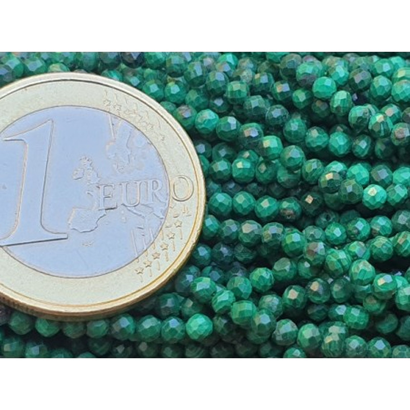 Malachitkette 2mm facettiert