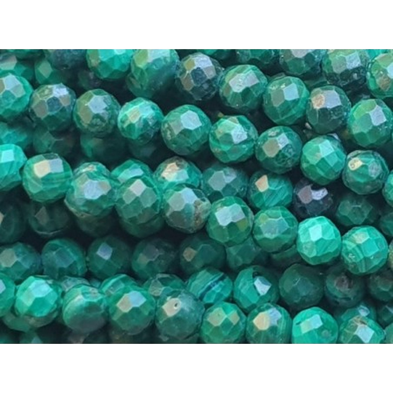 Malachitkette 2mm facettiert