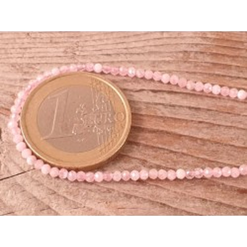 Beryllkette (Morganit) facettiert 2mm 2