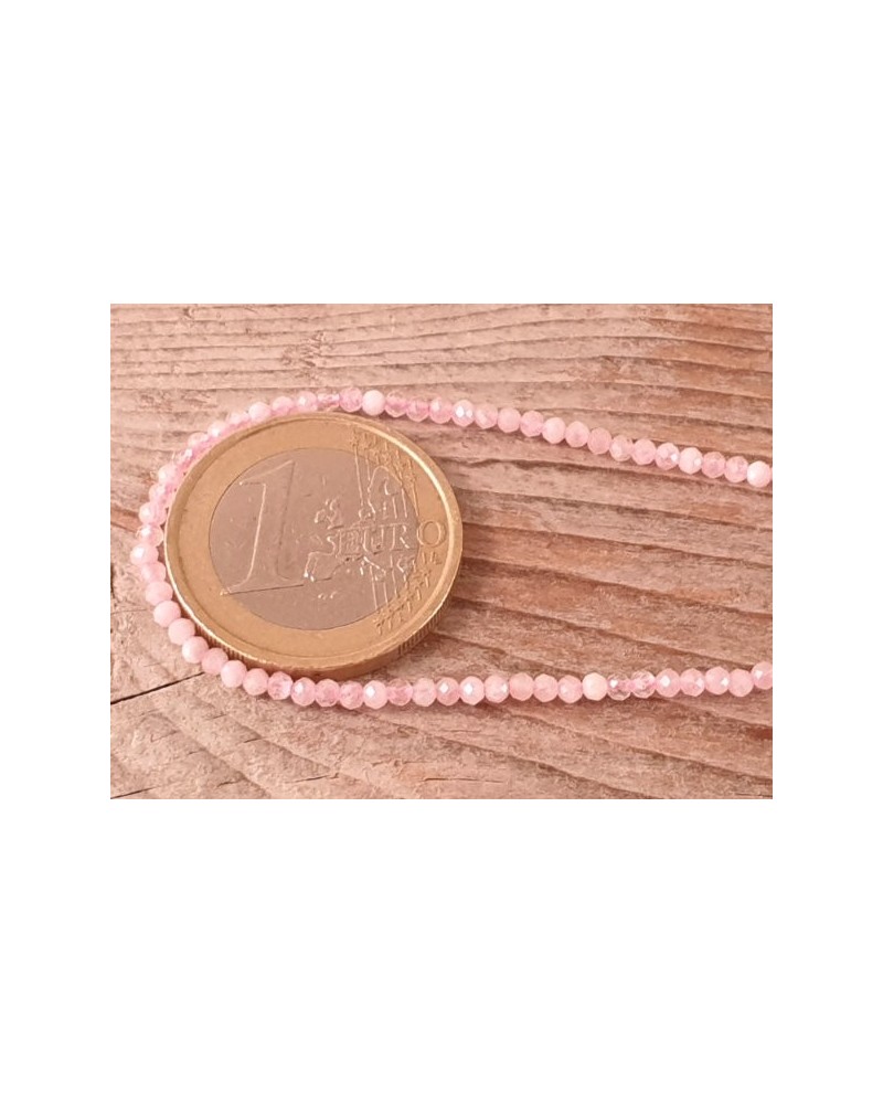Beryllkette (Morganit) facettiert 2mm