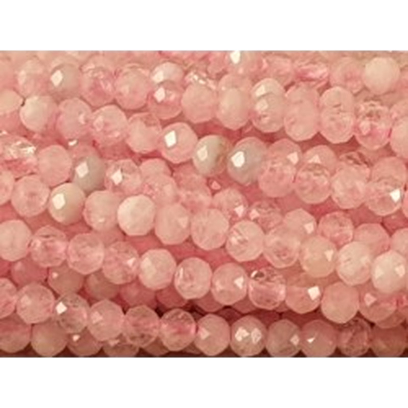 Beryllkette (Morganit) facettiert 2mm