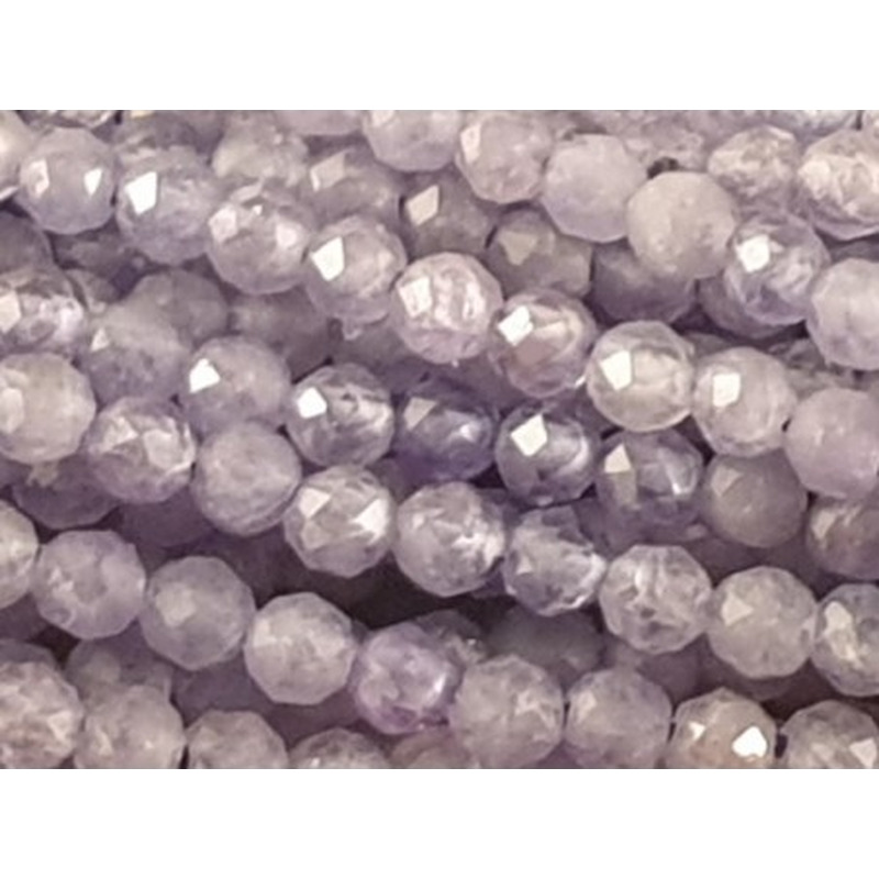 Tansanitkette facettiert 2mm