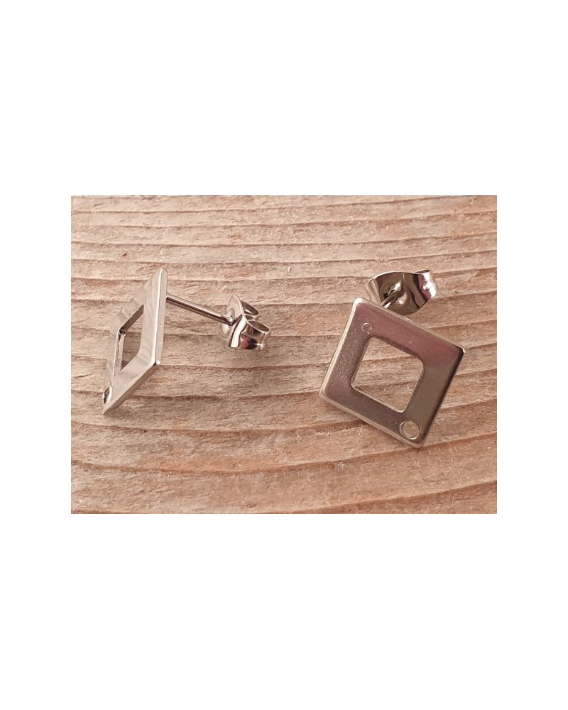 Ohrstecker 10x10mm (2 Stk), Edelstahl