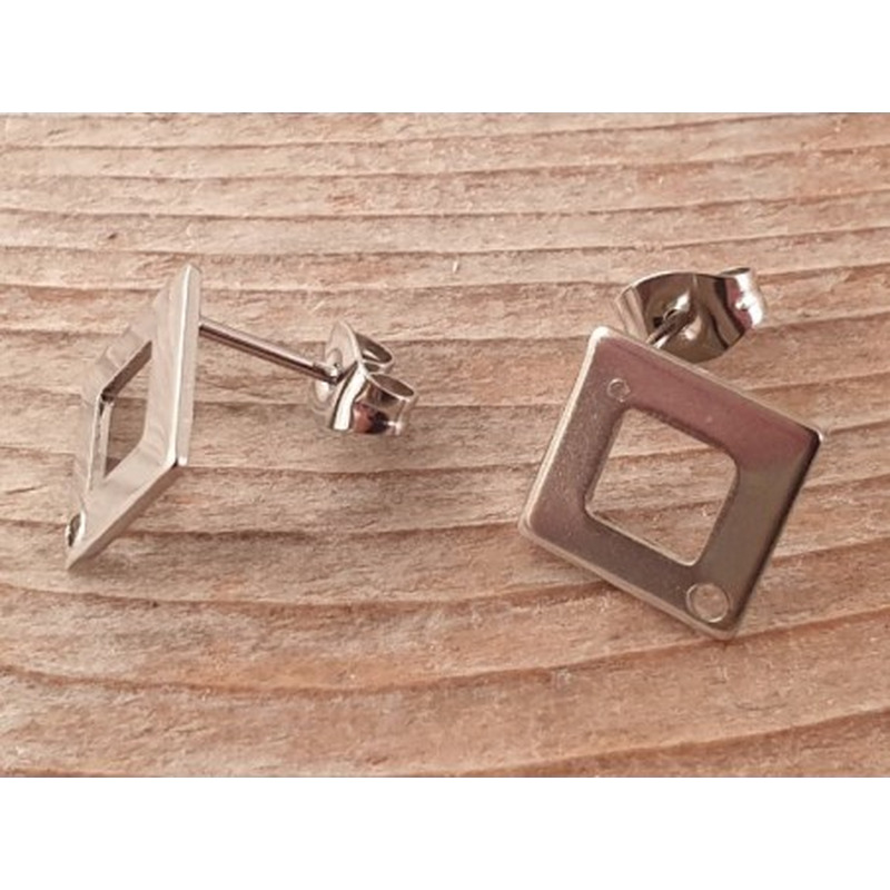 Ohrstecker 10x10mm (2 Stk), Edelstahl
