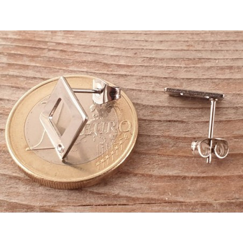 Ohrstecker 10x10mm (2 Stk), Edelstahl