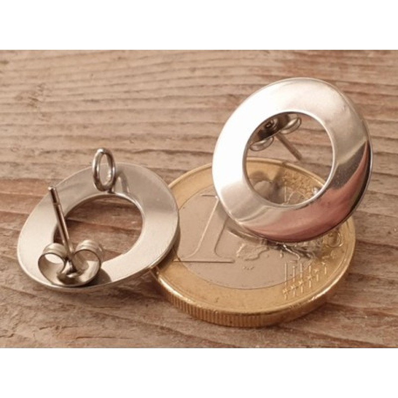Ohrstecker 18mm (2 Stk), Edelstahl