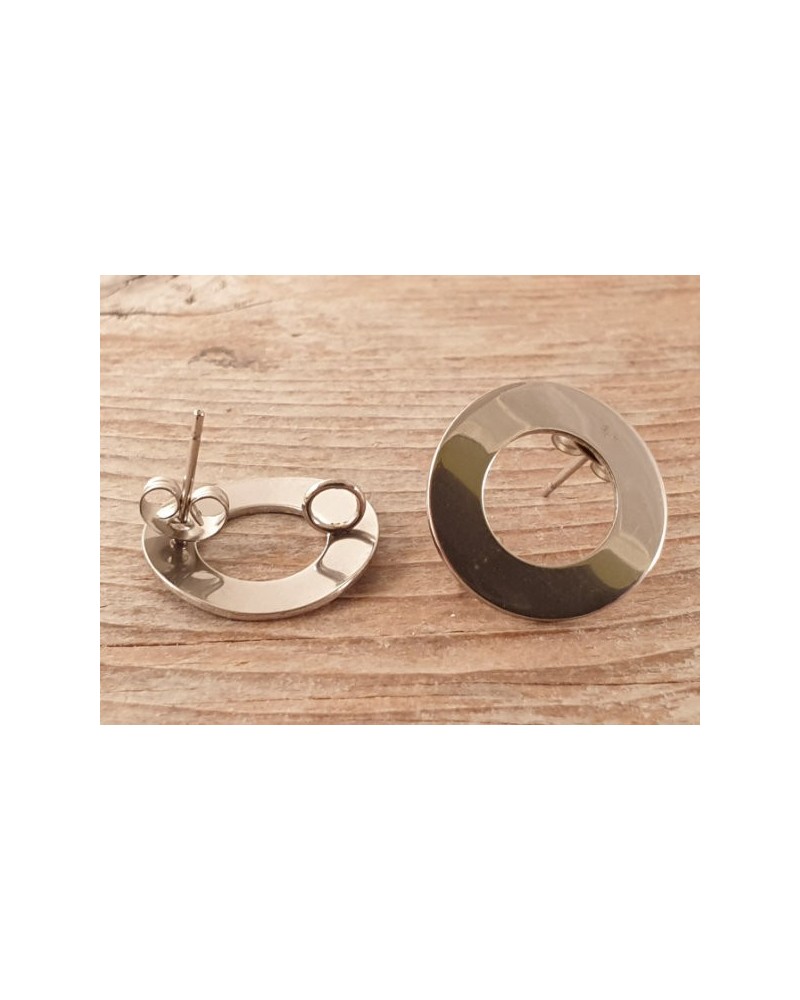 Ohrstecker 18mm (2 Stk), Edelstahl