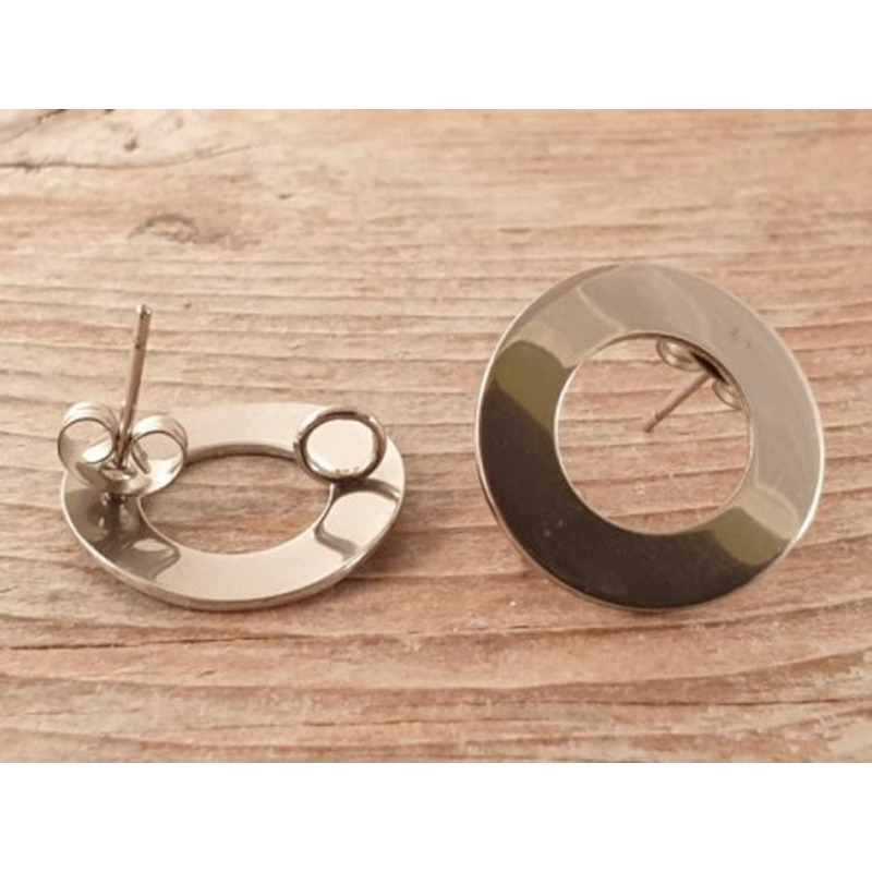 Ohrstecker 18mm (2 Stk), Edelstahl
