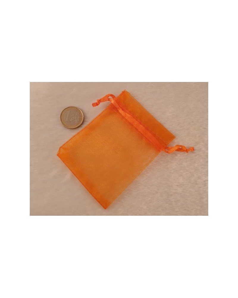 Schmuckbeutel Organza orange 9x6.5cm