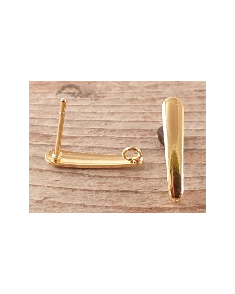 Ohrstecker 3x15mm (2 Stk), Edelstahl gold