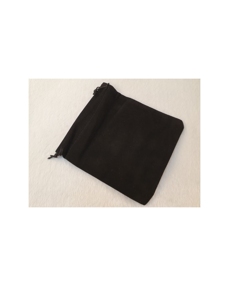 Schmuckbeutel Velours schwarz 17x15cm