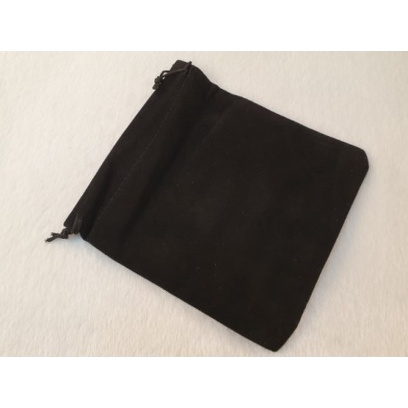 Schmuckbeutel Velours schwarz 17x15cm