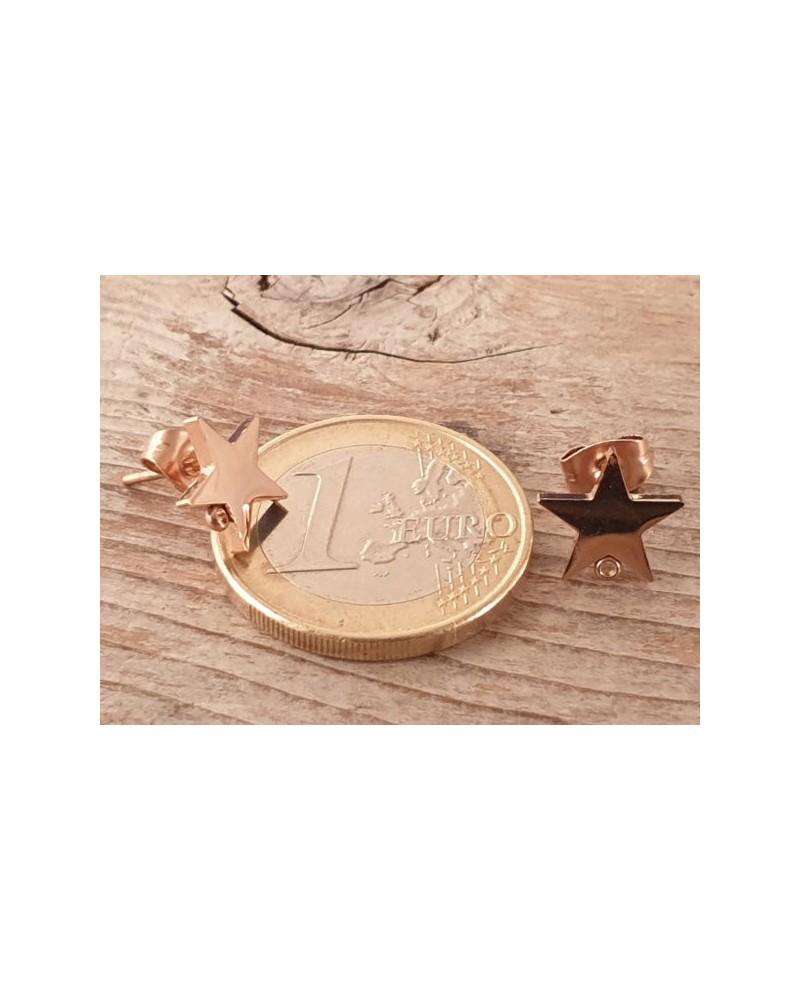 Ohrstecker 10mm (2 Stk), Edelstahl gold