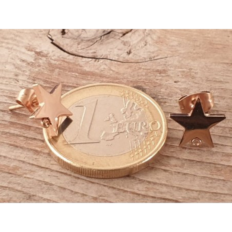 Ohrstecker 10mm (2 Stk), Edelstahl gold