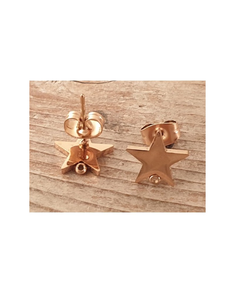 Ohrstecker 10mm (2 Stk), Edelstahl gold