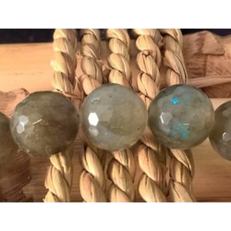 Labradoritkette facettiert 10mm AA, starker Schimmer
