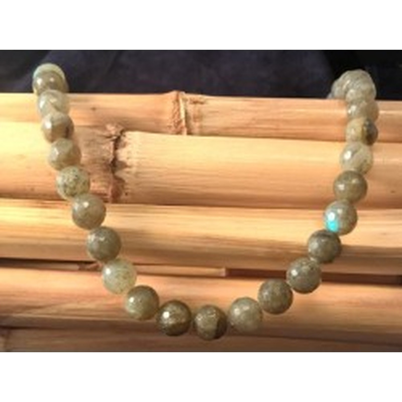 Labradoritkette facettiert 10mm AA, starker Schimmer 2