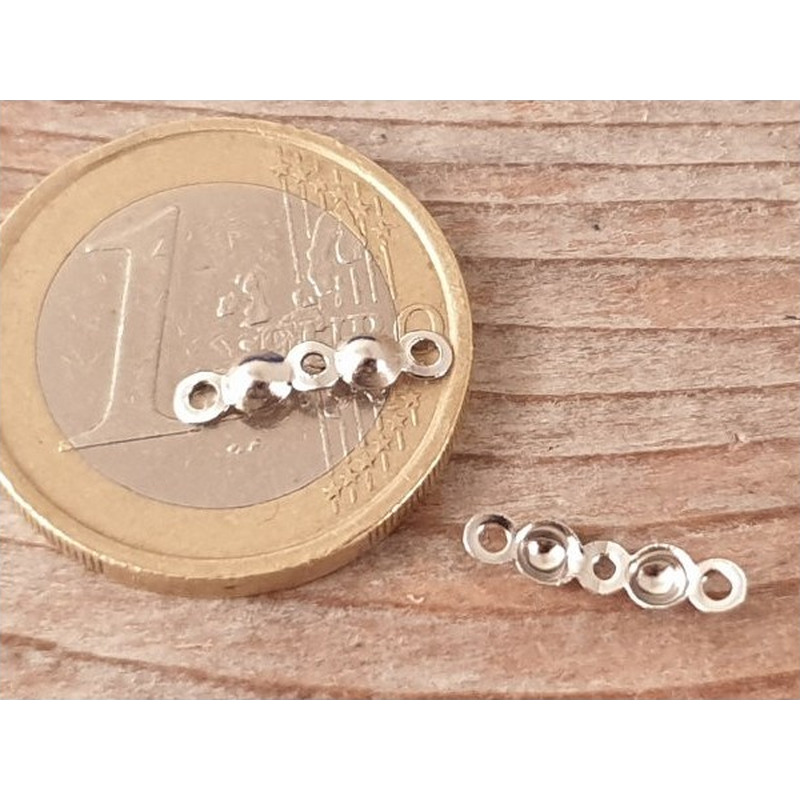 Kalotte 3mm (2 Stk), 925 Silber rhodiniert