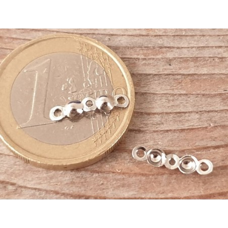 Kalotte 3mm (2 Stk), 925 Silber rhodiniert