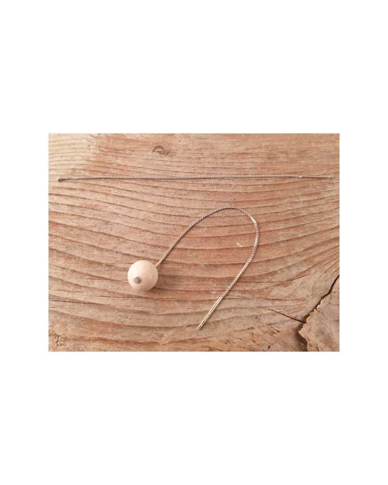 Ohrsteckerkette 90x0.7mm (2 Stk), 925 Silber rhodiniert