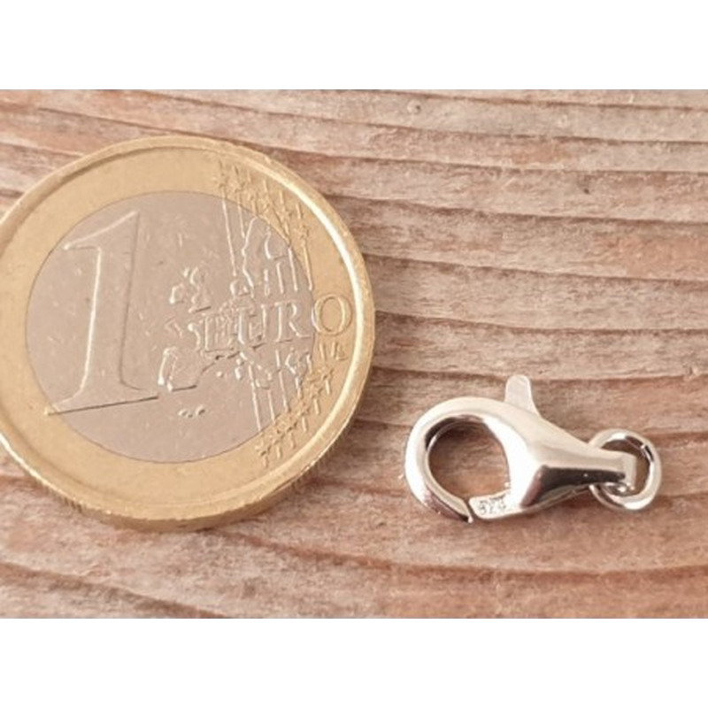 Schliesse 13mm, 925 Silber rhodiniert