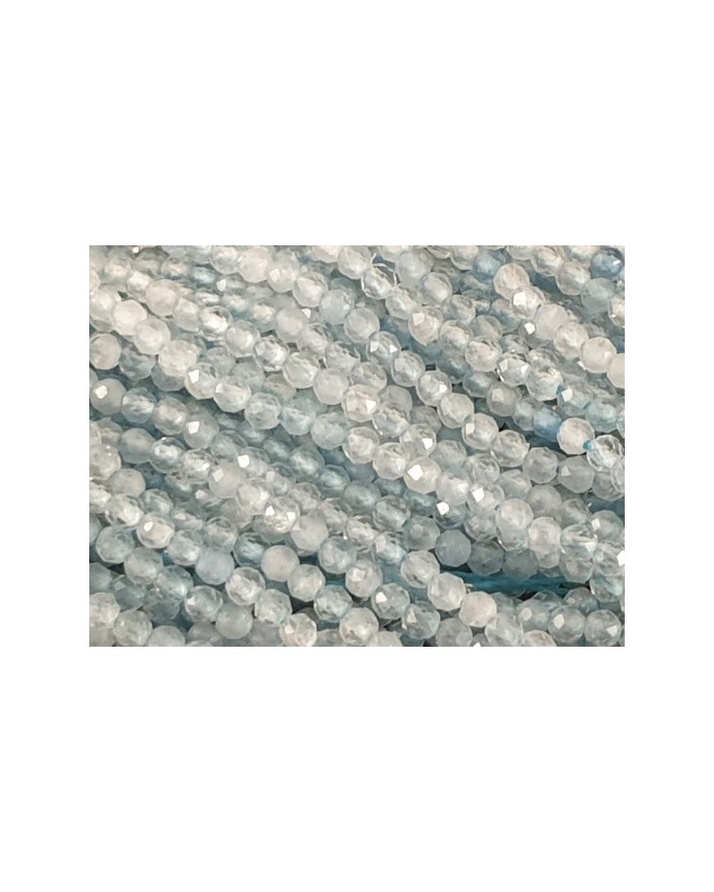 Aquamarinkette facettiert, 2mm