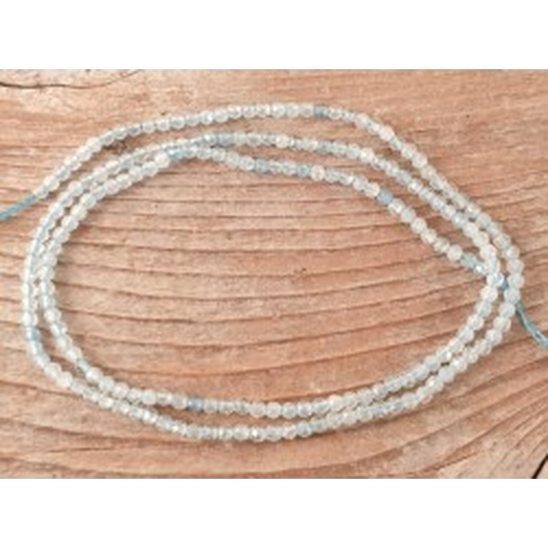Aquamarinkette facettiert, 2mm 2