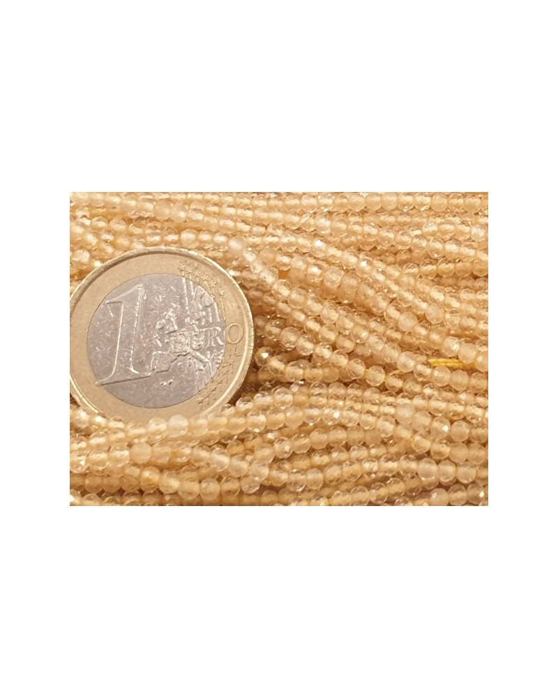 Zitrinkette (Citrin) facettiert 2mm