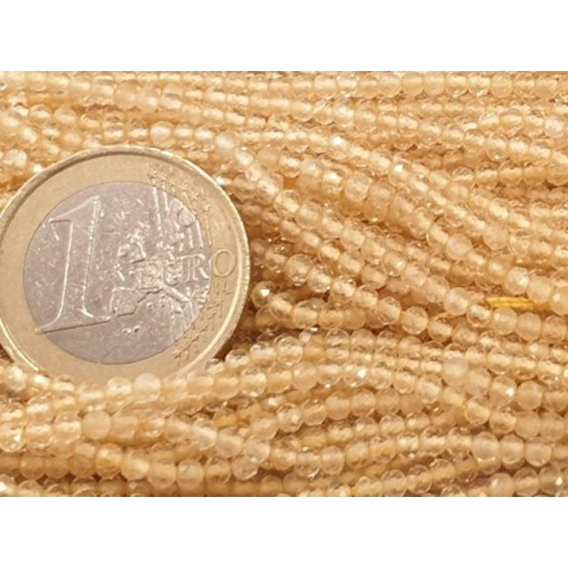Zitrinkette (Citrin) facettiert 2mm