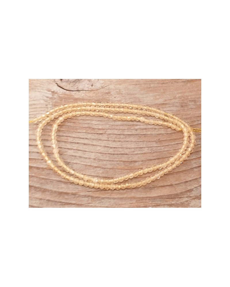 Zitrinkette (Citrin) facettiert 2mm