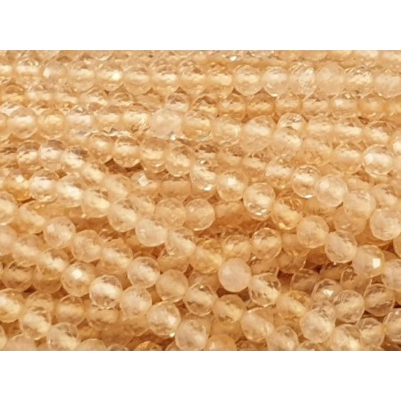 Zitrinkette (Citrin) facettiert 3mm
