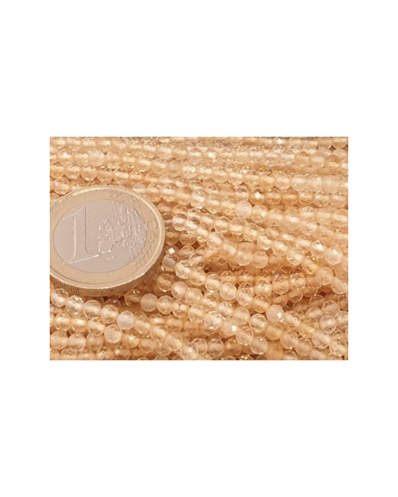 Zitrinkette (Citrin) facettiert 3mm