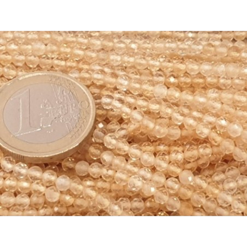 Zitrinkette (Citrin) facettiert 3mm